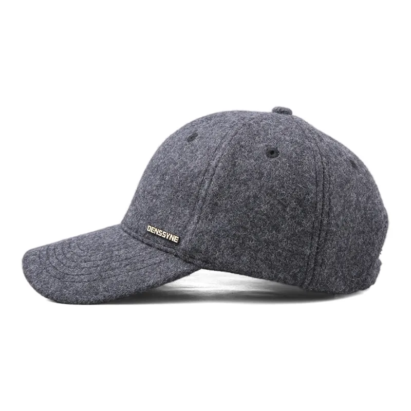 DENSSYNE Woolen Baseball Caps Men's Black/Navy Blue/Dark Grey-1