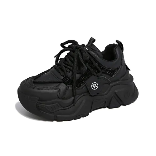Yalu Slip Resistant, Abrasion Resistant, Height Adjustable, Thermal Low Top Chunky Sneakers Women's