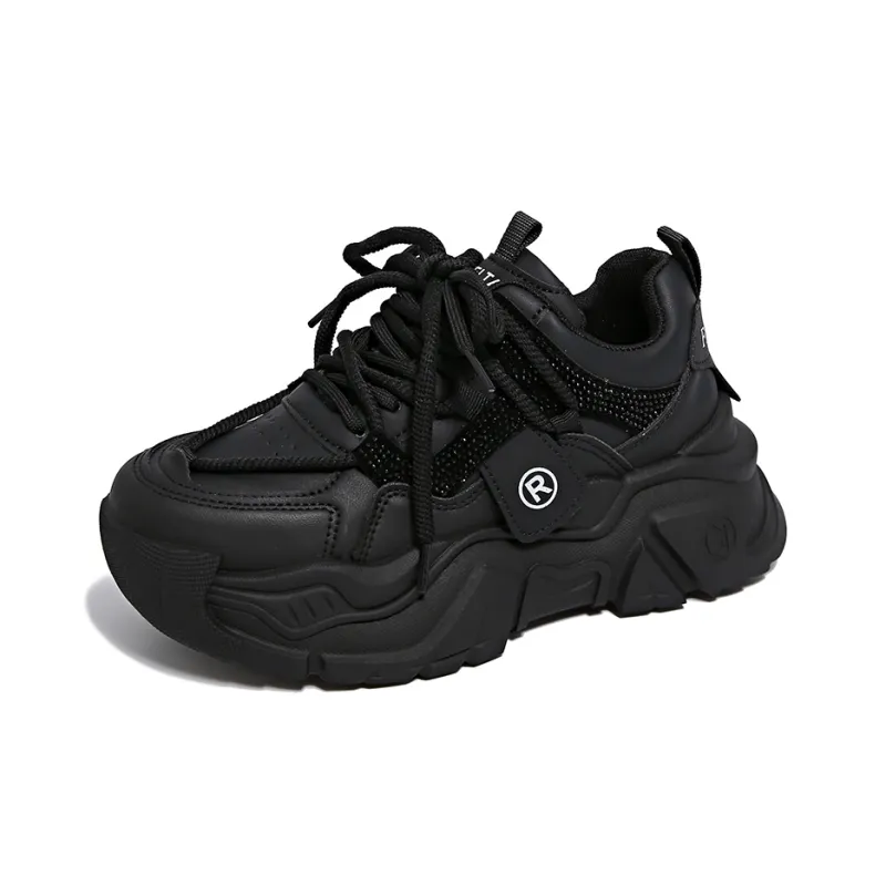 Yalu Slip Resistant, Abrasion Resistant, Height Adjustable, Thermal Low Top Chunky Sneakers Women's-0