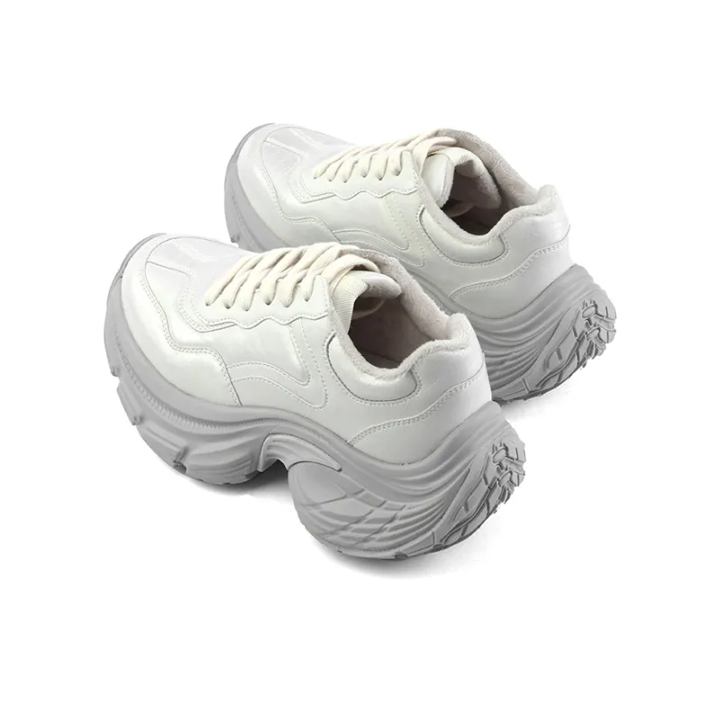 Uinnate Low-Top Chunky Sneakers Women's Silver-3