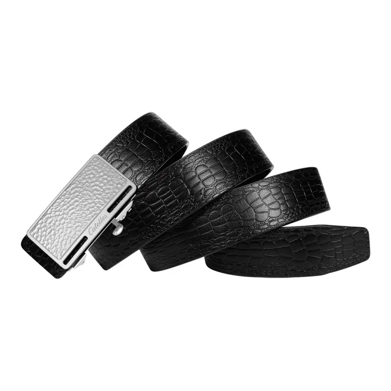 CATELLES Unlined Top Grain Cow Leather Leather Belts Men's Width 3.4cm-2