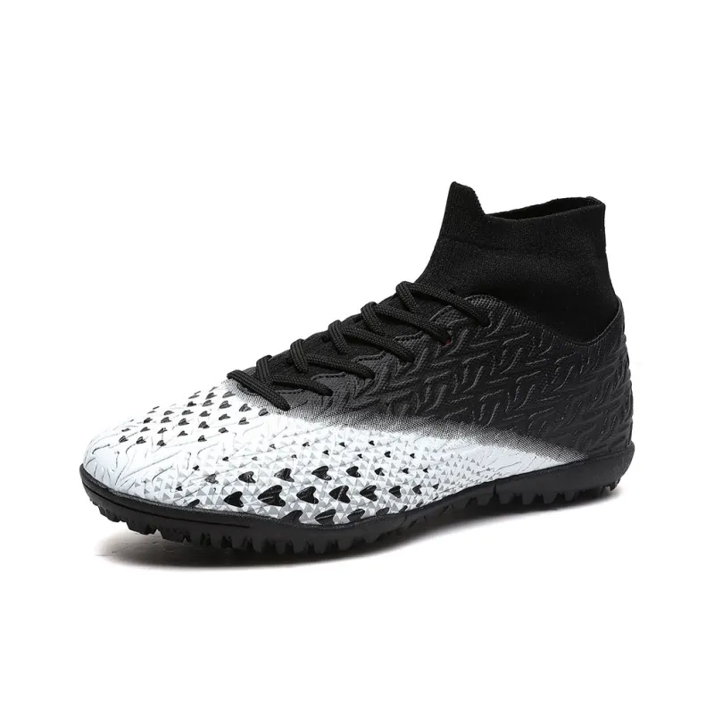 OFFER AITR Soccer Shoes Unisex High Top Black/Blue/White-1