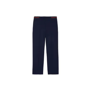 GUCCI Web stripe Trim Cropped Trousers