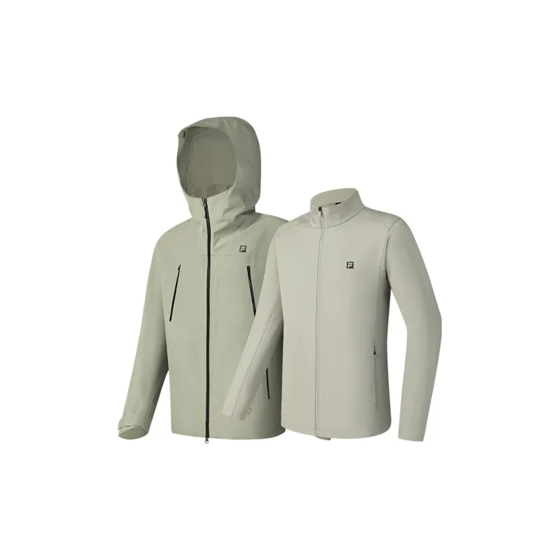 FILA Jackets Men Mang Gray Green-5