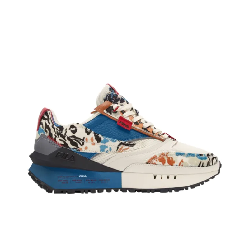 FILA Renno N Generation Anti-Slip Wear-Resistant Low-Top Casual Running Shoes Women's White Blue-1