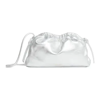 MANSUR GAVRIEL Lambskin Cloud Bag Clutch Shoulder Bag Mini Women's Silver