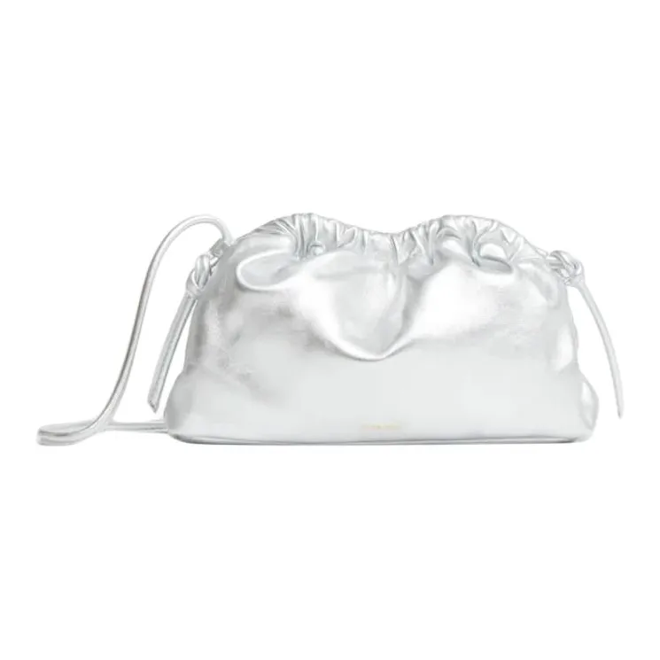 MANSUR GAVRIEL Lambskin Cloud Bag Clutch Shoulder Bag Mini Women's Silver-0