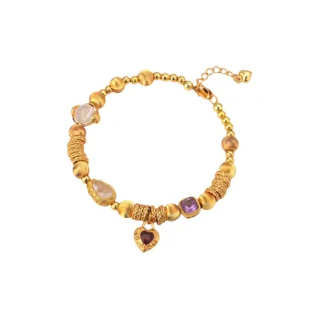Gingerford S925 Silver Gold Plated Karat Bracelets Women's