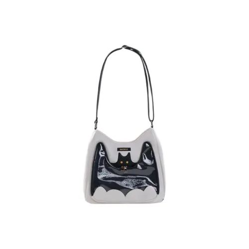 Holding Bamboo PU Crossbody Bag Unisex White & Black