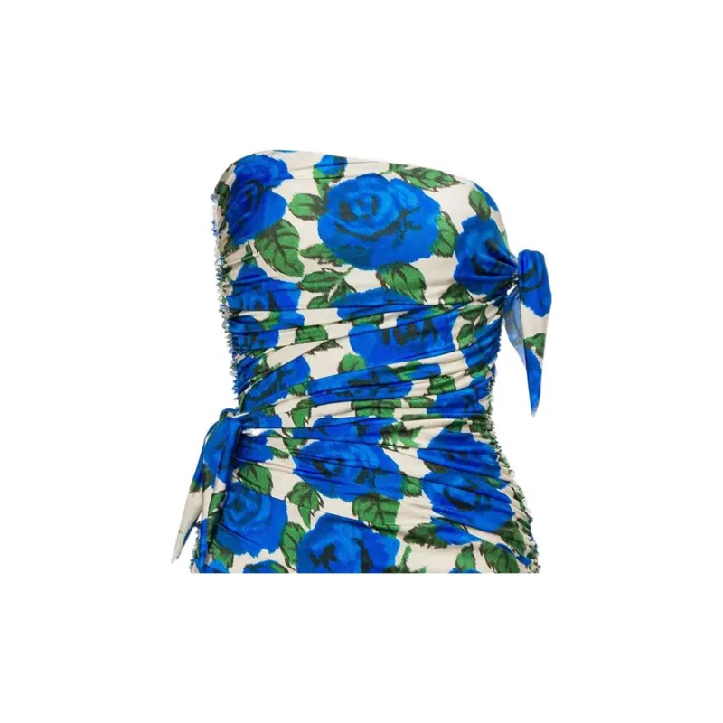 PHILOSOPHY DI LORENZO SERAFINI Floral print Strapless Top-4