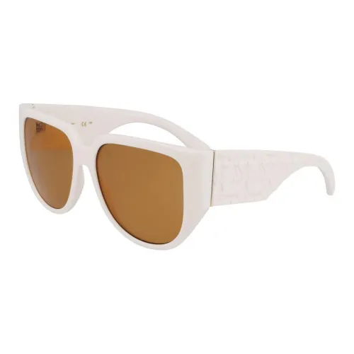 FERRAGAMO Plastic Square Sunglasses Women's White