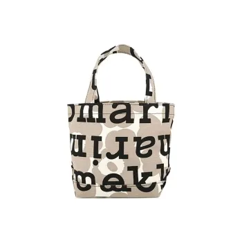 Marimekko Cotton Handbag Women's Beige & Black