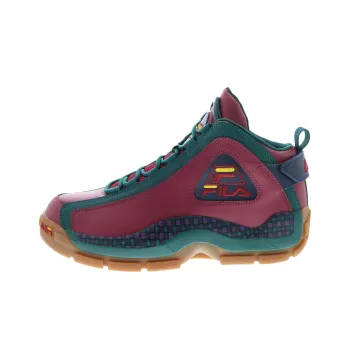 FILA Grant Hill 2 Anti Slip Wear Resistant Mid Top Basketball Shoes Men's Red Green