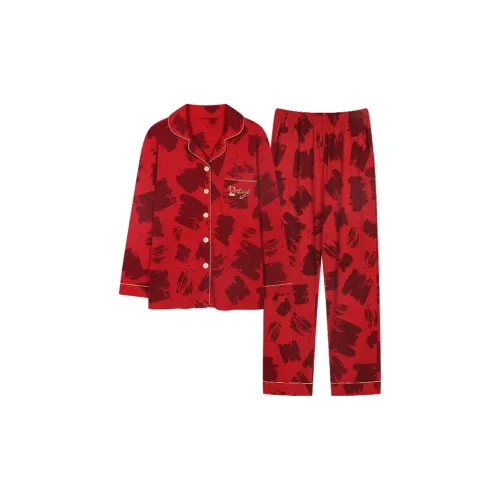 H YXIANG Pajama Set Women's Burgundy