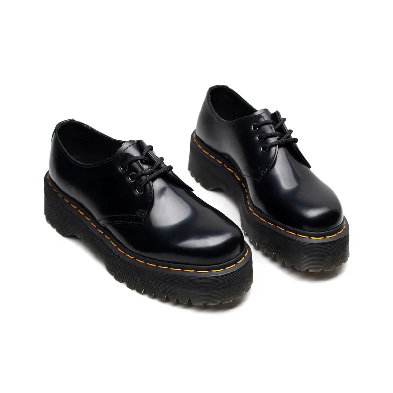 ApsdAa x SITULANG 3 Hole Platform Open Edge Beaded Leather Slip Resistant Low Top Casual Shoes Unisex Black-3