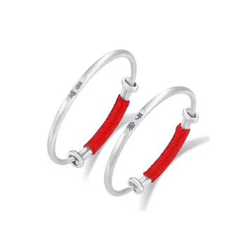 JINLIUFUJIXIANG S999 Sterling Silver Bracelets Kids'