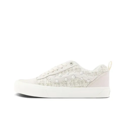 ZHANGQUANSHENIANXIANDING x Vans Knu Skool Anti Slip Wear Resistant Low Top Skateboard Shoes Unisex Ecru