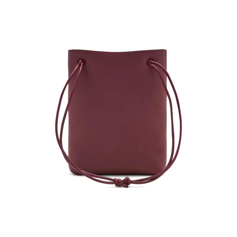 LOEWE Smooth Calf Leather Crossbody Bag Shoulder Bag Women's Dark Burgundy-2