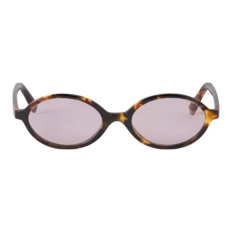 MIU MIU Acetate Oval Sunglasses Women's Tortoiseshell-1