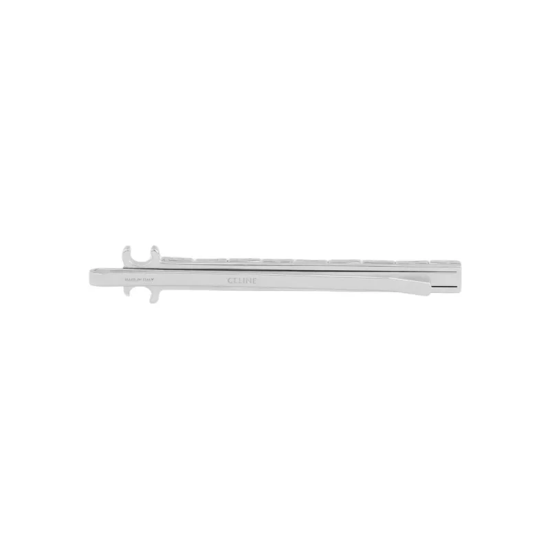 CELINE Le Soir Hair Slide In Strass And Brass With Rhodium Finish-2