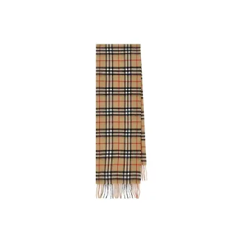 Burberry Checked Fringed Scarf