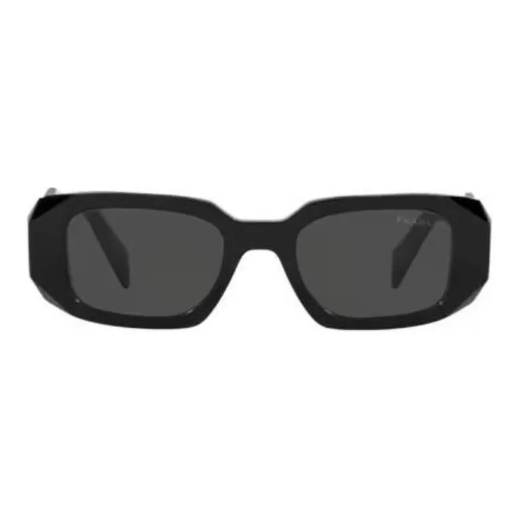 PRADA Plastic Square Sunglasses Unisex Black-1