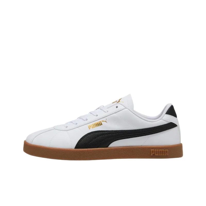 PUMA Club 2 Wear resistant And Lightweight Low Top Skateboard Shoes Unisex White-0