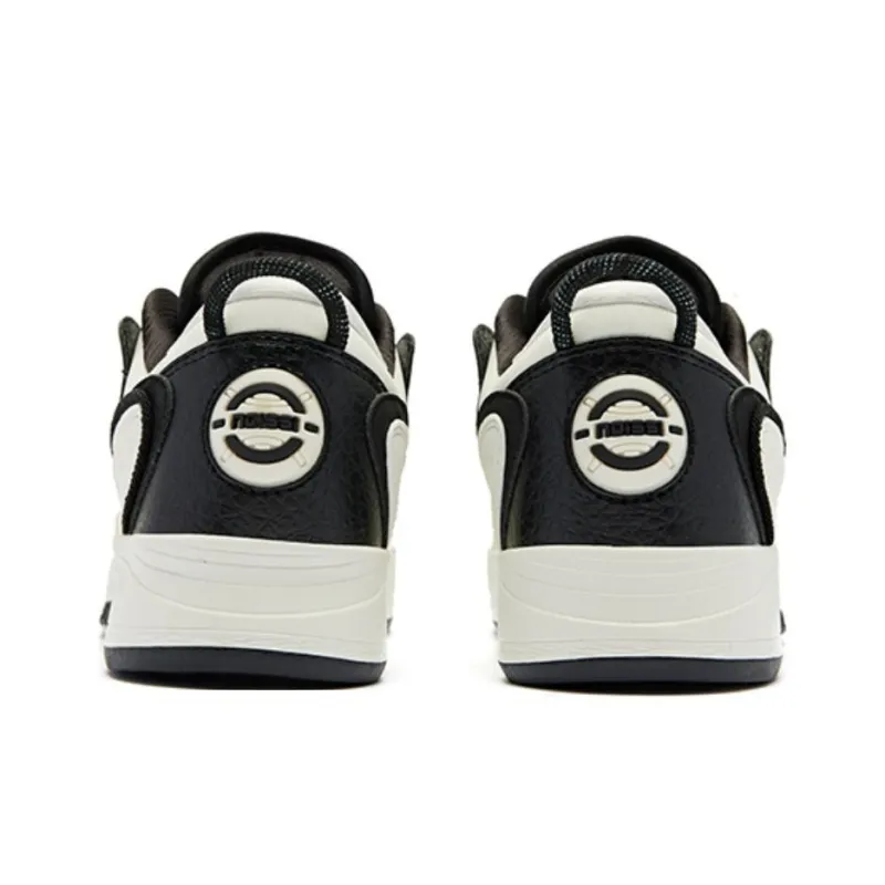 QIAODAN Egg Shoes Cushioning Wear Resistant Low Top Skateboard Shoes Women's Black-3