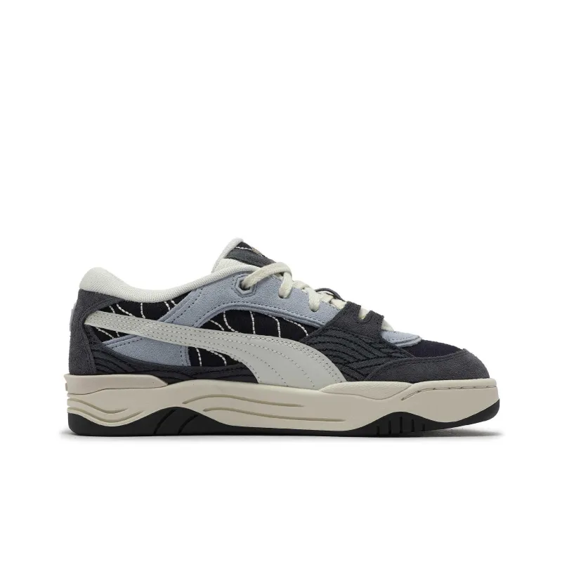PUMA Lightweight And Breathable Low Top Skateboard Shoes Unisex Black Gray-1