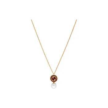 GUCCI Enamel, Metal, Glass, Pearl Necklaces Unisex Gold