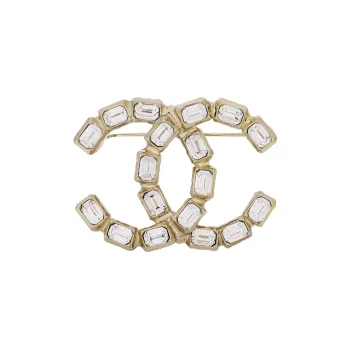 CHANEL Metal Brooches Women's Gold