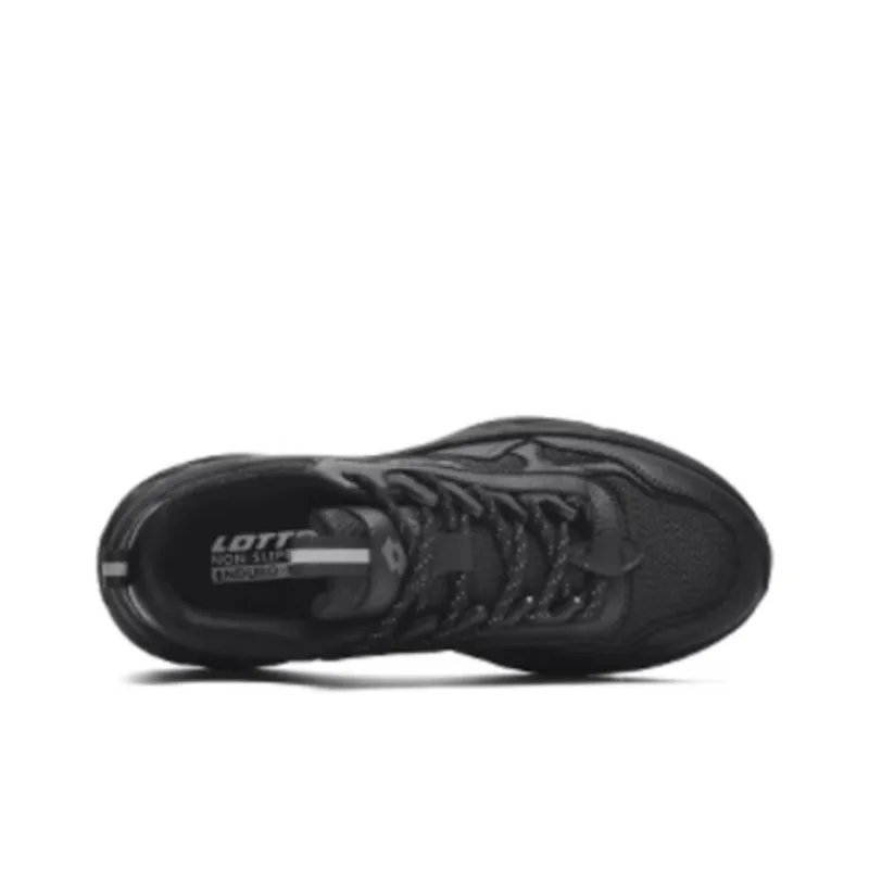 LOTTO Sportlife Anti Slip Wear Resistant Low Top Chunky Sneakers Women's Black-3
