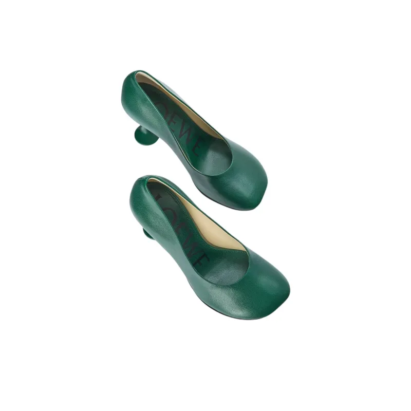 LOEWE Toy Irregular Heel High Heels 9cm Women's Green-3