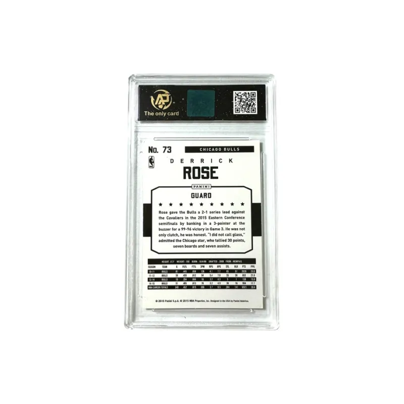 PANINI Derrick Rose Bulls 15 16 Season Dunk Classic Moment Star Card Authentic Graded Cards 1 Pc-1