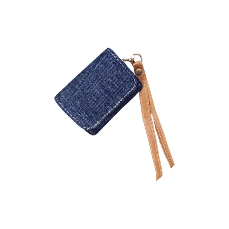 Baohuguang Compatibility With AirPods 1/4/pro 2 TPU Denim Minimalist Fully Enclosed Headphone Cases-2