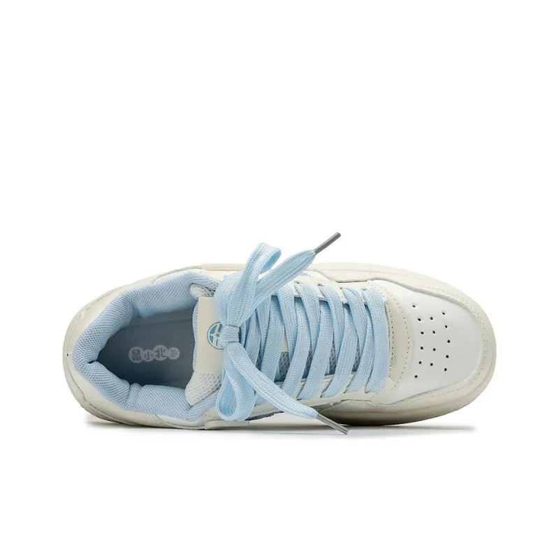 SHUXIAOBEI Anti Slip And Wear Resistant Lightweight Low Top Skateboard Shoes Unisex White Blue-27