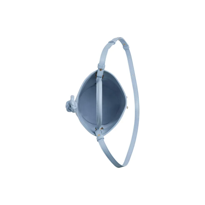 Bottega Veneta Cow Leather Bucket Bags Shoulder Bag Crossbody Bag Handbag Small Size Women's Moonlight Blue-1