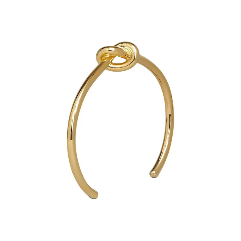 CELINE Knot Extra thin Bracelet In Brass With Gold Finish-2