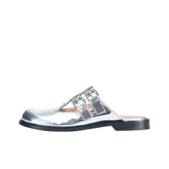 LOEWE Campo Closed Toe Slippers Women's Silver