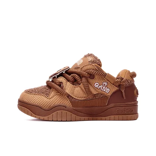 Q-AND Cushioned Wear-Resistant Height Increasing Low-Top Skateboard Shoes Unisex