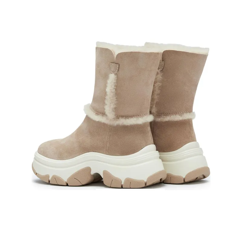 Staccato Fleece Latte Thermal Crew Snow Boots Women's-2