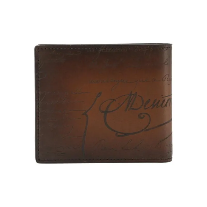 BERLUTI Cow Leather Wallet Men's Brown-2