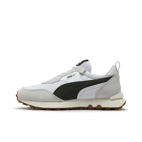 PUMA Rider FV Wear Resistant Low Top Casual Shoes Unisex White Gray