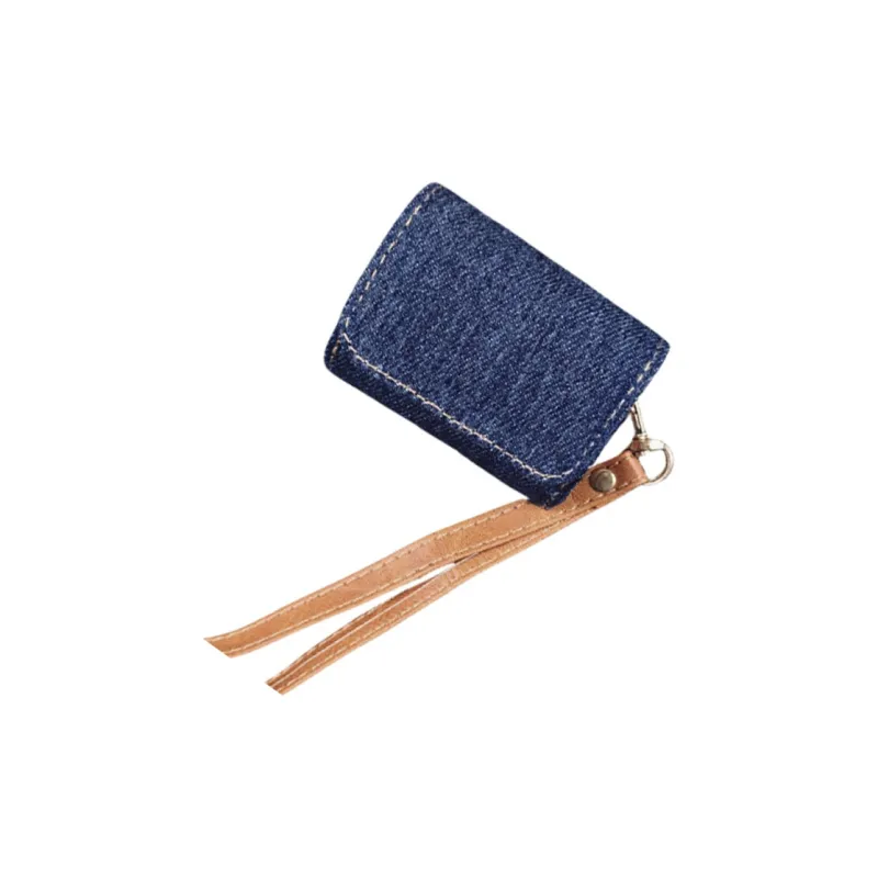 Baohuguang Compatibility With AirPods 1/4/pro 2 TPU Denim Minimalist Fully Enclosed Headphone Cases-1