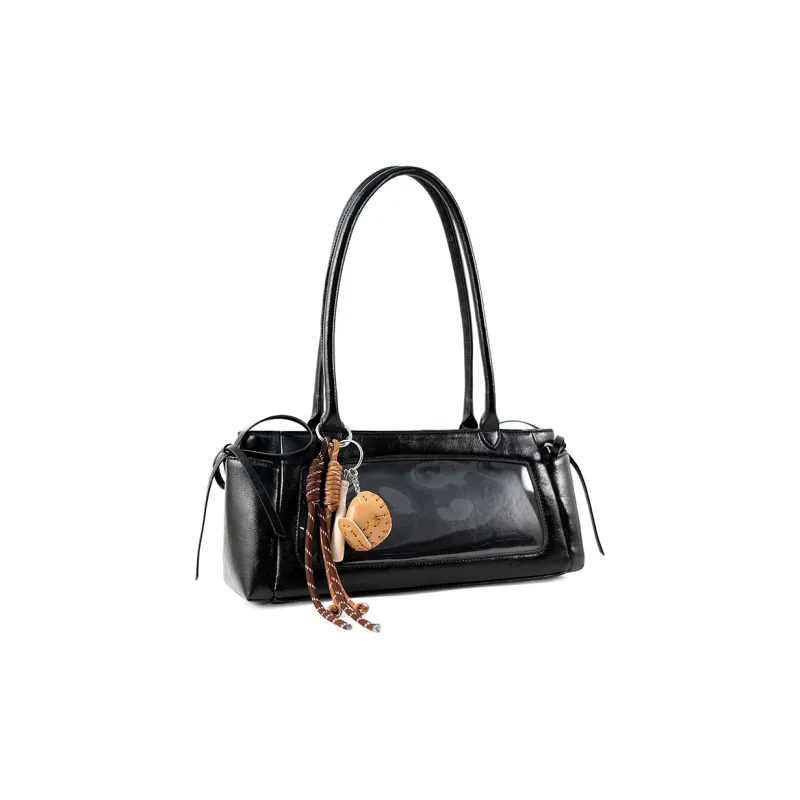 Vigno Synthetic Leather Shoulder Bag Regular Women's Red/Brown/Black/Ecru-7