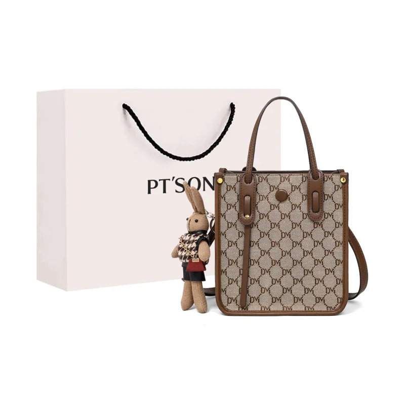 PT'SON Fabric With PVC Handbag, Shoulder Bag, Crossbody Bag Regular Women's Ebony-2
