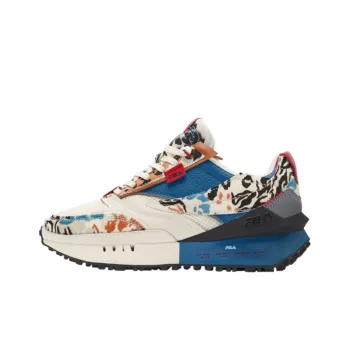 FILA Renno N Generation Anti-Slip Wear-Resistant Low-Top Casual Running Shoes Women's White Blue