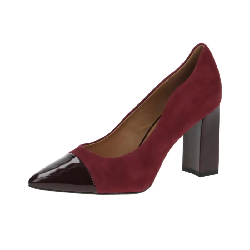 CAPRICE Effi Chunky Heel High Heels 8.5cm Women's Red Black-2