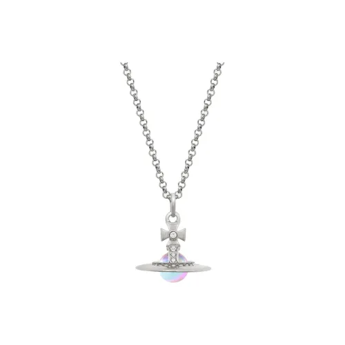 Vivienne Westwood Brass Aurora Ball Pendant Necklace Women's Silver/Aurora
