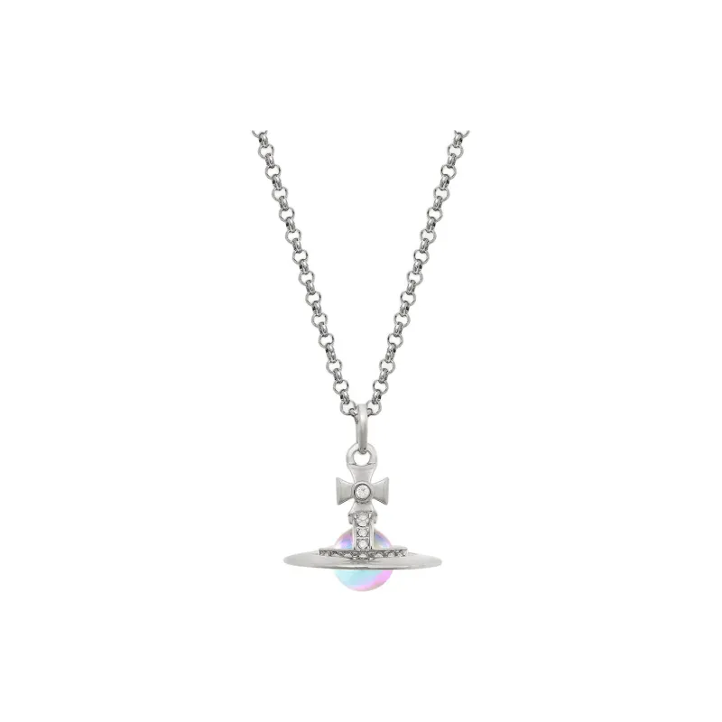 Vivienne Westwood Brass Aurora Ball Pendant Necklace Women's Silver/Aurora-0